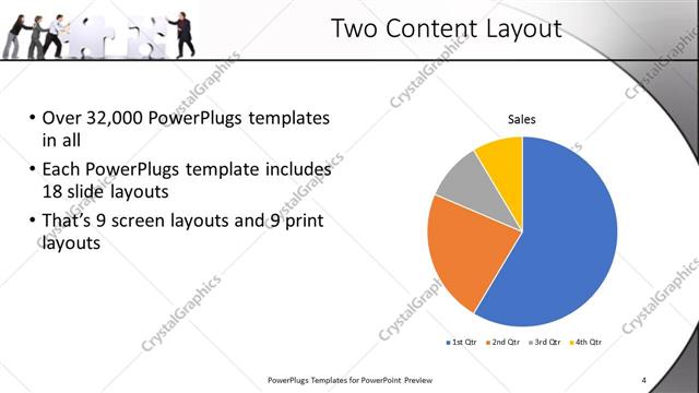 Two Content presentation slide layout