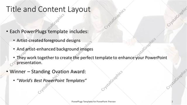 Title and Content presentation slide layout