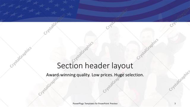Section Header presentation slide layout
