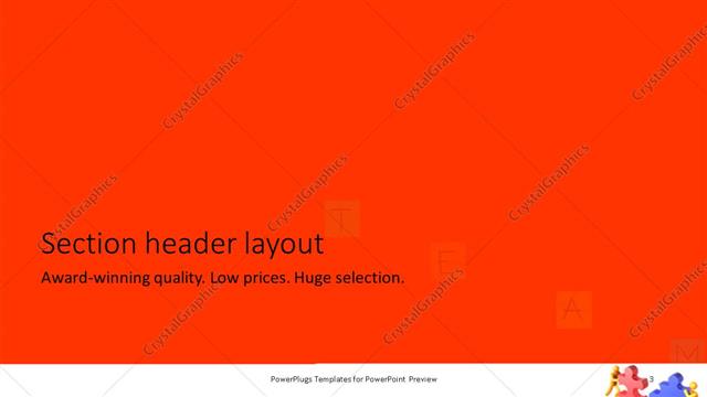 Section Header presentation slide layout