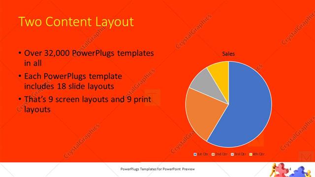 Two Content presentation slide layout