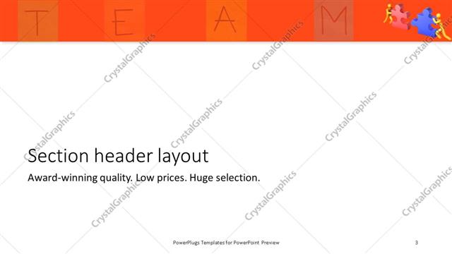 Section Header presentation slide layout