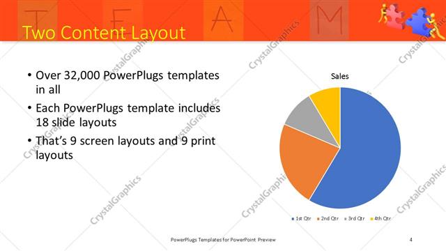 Two Content presentation slide layout