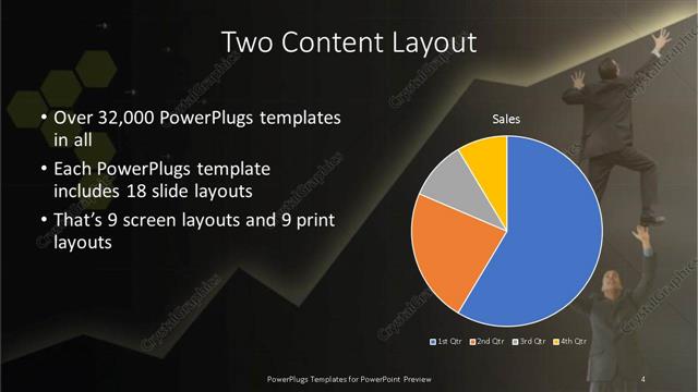 Two Content presentation slide layout