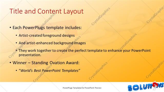 Title and Content presentation slide layout