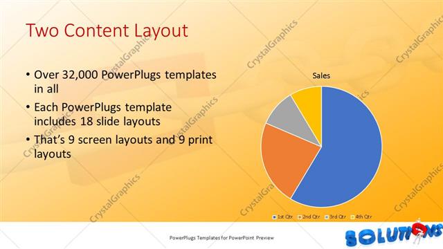 Two Content presentation slide layout