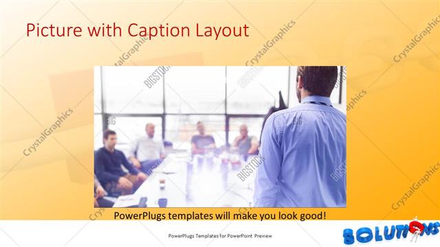 Picture with Caption presentation slide layout