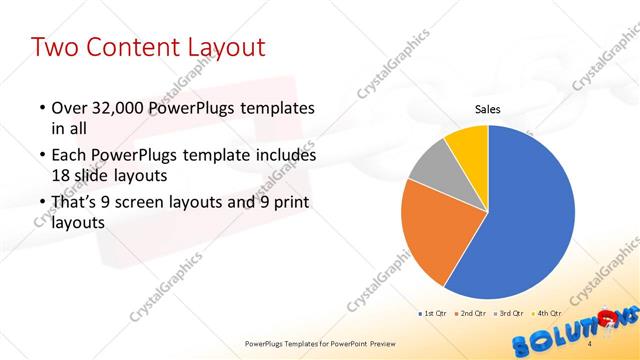 Two Content presentation slide layout