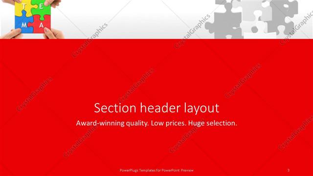 Section Header presentation slide layout