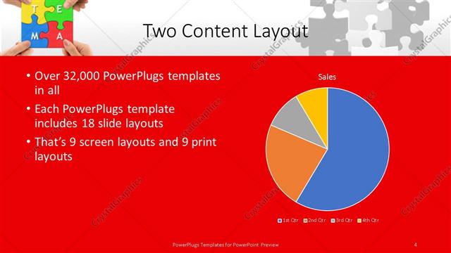 Two Content presentation slide layout