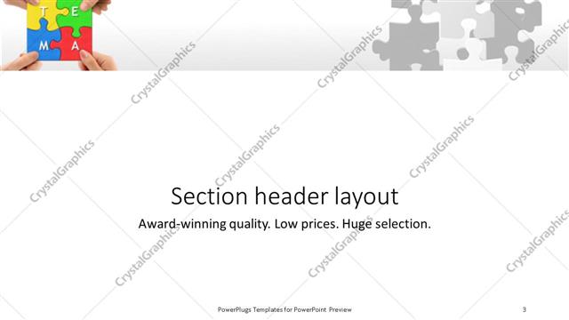 Section Header presentation slide layout