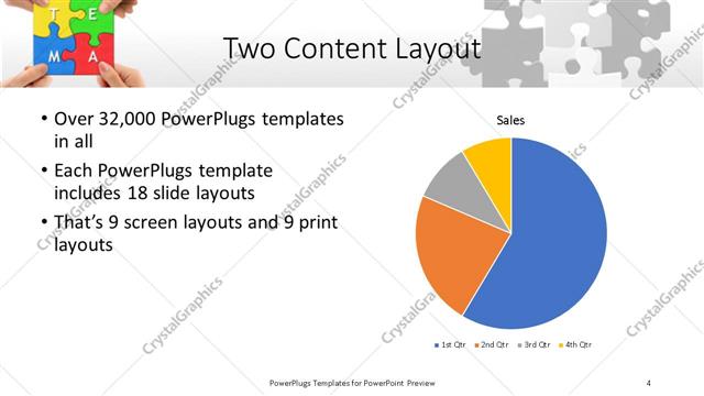 Two Content presentation slide layout