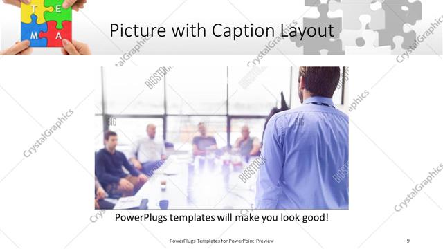 Picture with Caption presentation slide layout