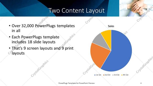Two Content presentation slide layout