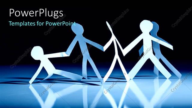  Presentation with helping man - Teamwork depiction with people helping falling man on black surface