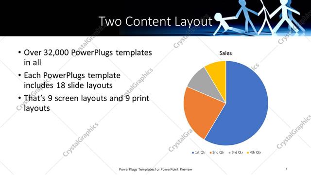 Two Content presentation slide layout