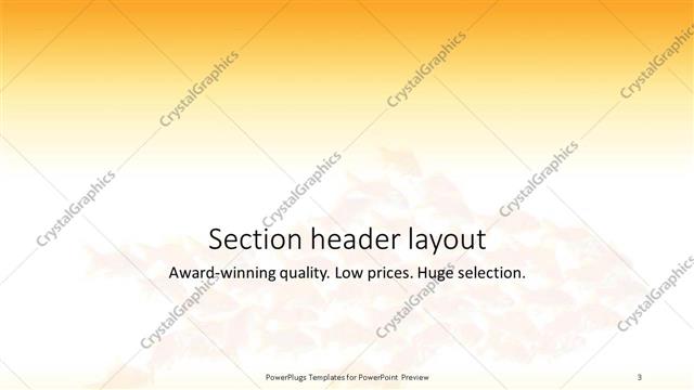 Section Header presentation slide layout