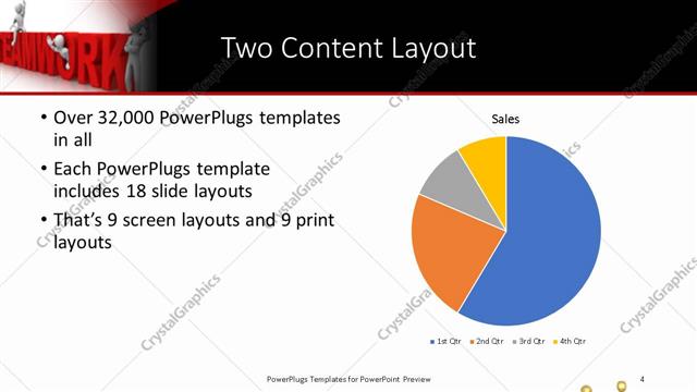 Two Content presentation slide layout