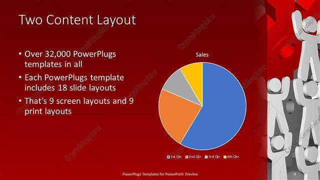 Two Content presentation slide layout