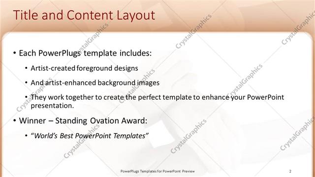 Title and Content presentation slide layout