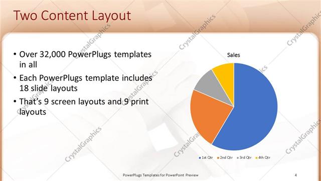 Two Content presentation slide layout