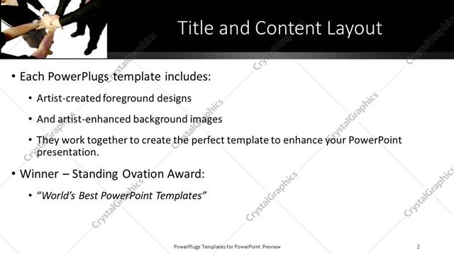 Title and Content presentation slide layout