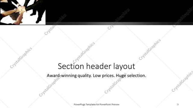 Section Header presentation slide layout