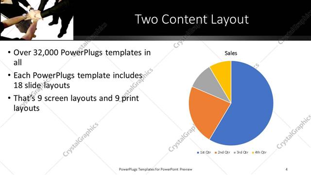 Two Content presentation slide layout