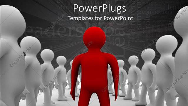  Presentation with teams - Teamwork and leadership depiction with two teams working together