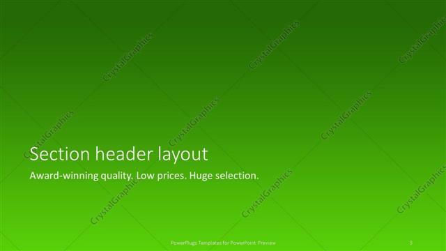 Section Header presentation slide layout