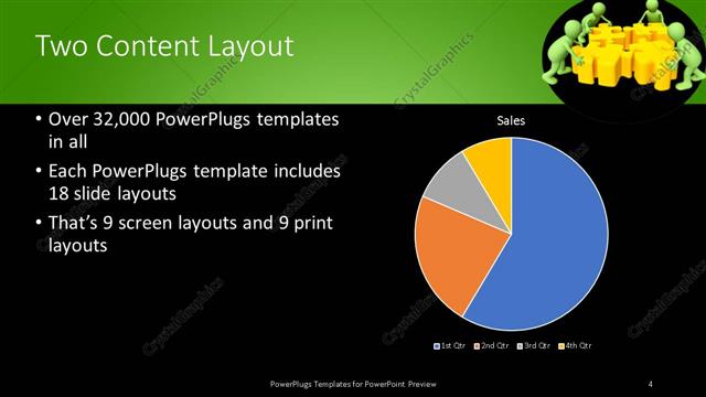 Two Content presentation slide layout