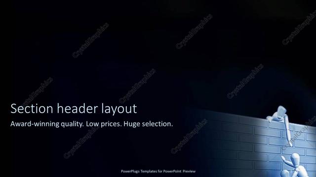 Section Header presentation slide layout