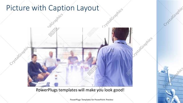 Picture with Caption presentation slide layout