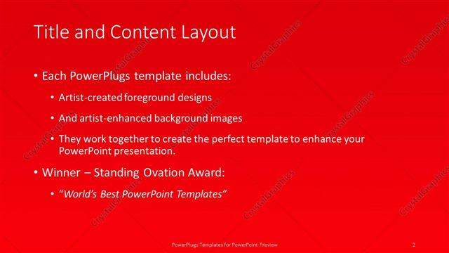 Title and Content presentation slide layout