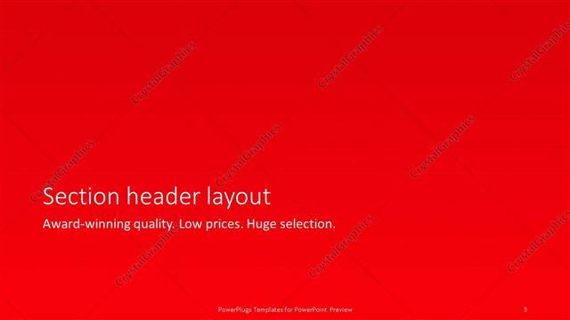 Section Header presentation slide layout