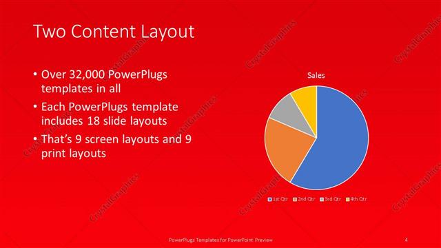 Two Content presentation slide layout