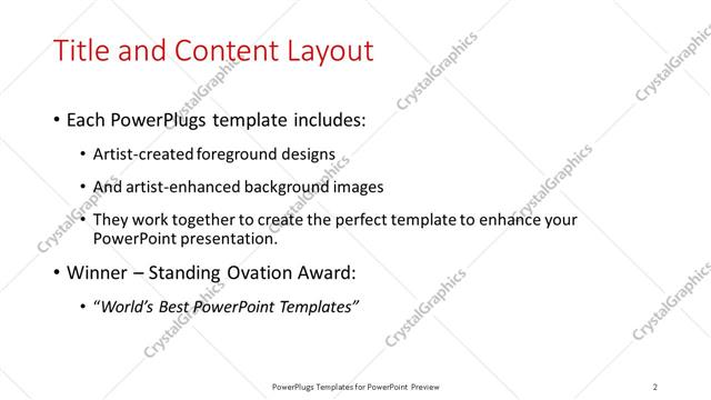 Title and Content presentation slide layout