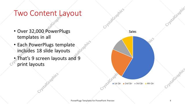 Two Content presentation slide layout
