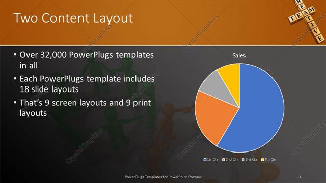 Two Content presentation slide layout