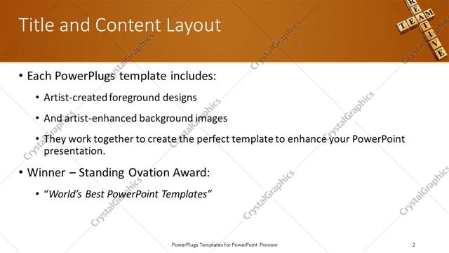 Title and Content presentation slide layout