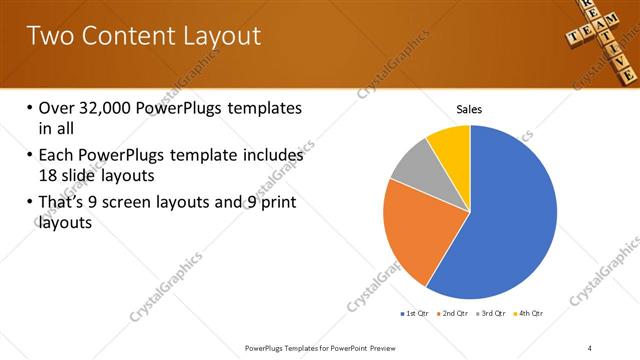Two Content presentation slide layout