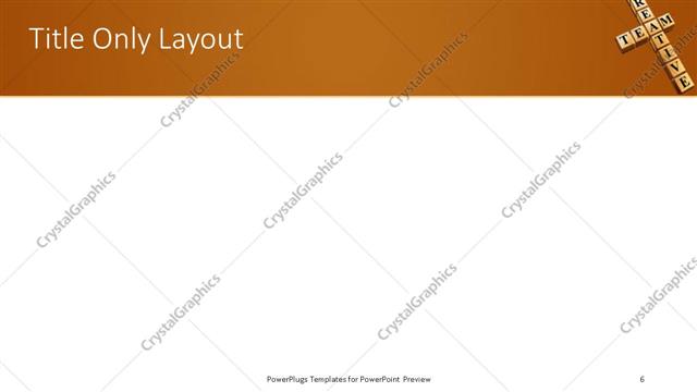 Title Only presentation slide layout