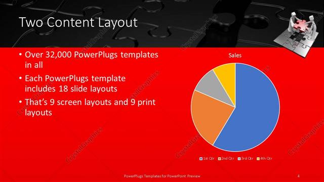 Two Content presentation slide layout