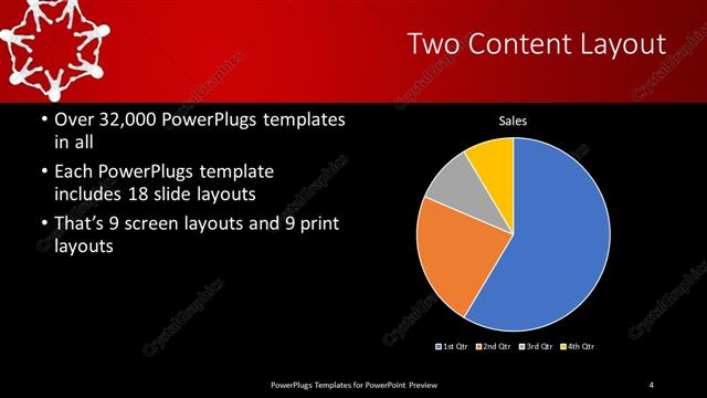 Two Content presentation slide layout