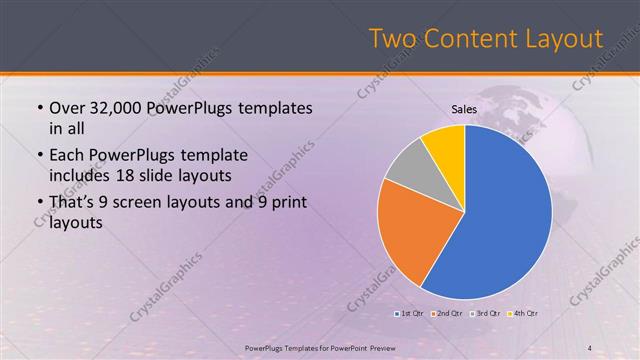 Two Content presentation slide layout