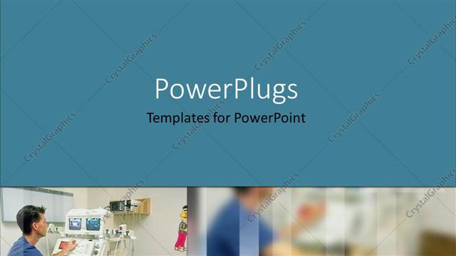  Presentation with medical ultrasound - A technician and a patient during the process of an ultrasound