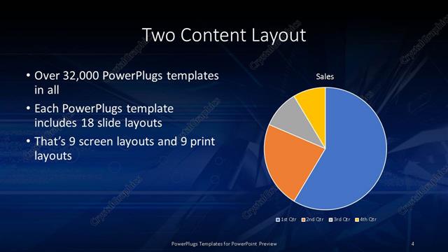 Two Content presentation slide layout