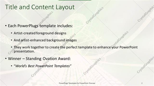 Title and Content presentation slide layout