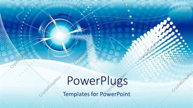  Presentation with technology - Technological sphere in blue background