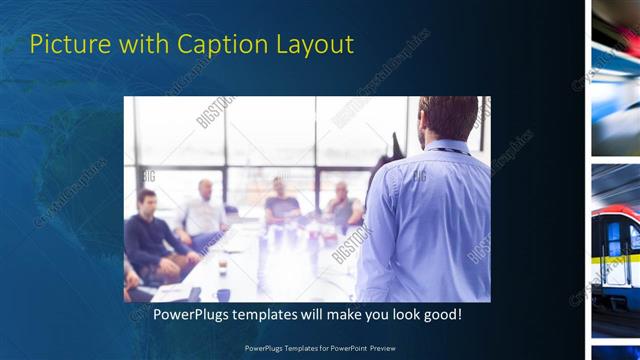 Picture with Caption presentation slide layout